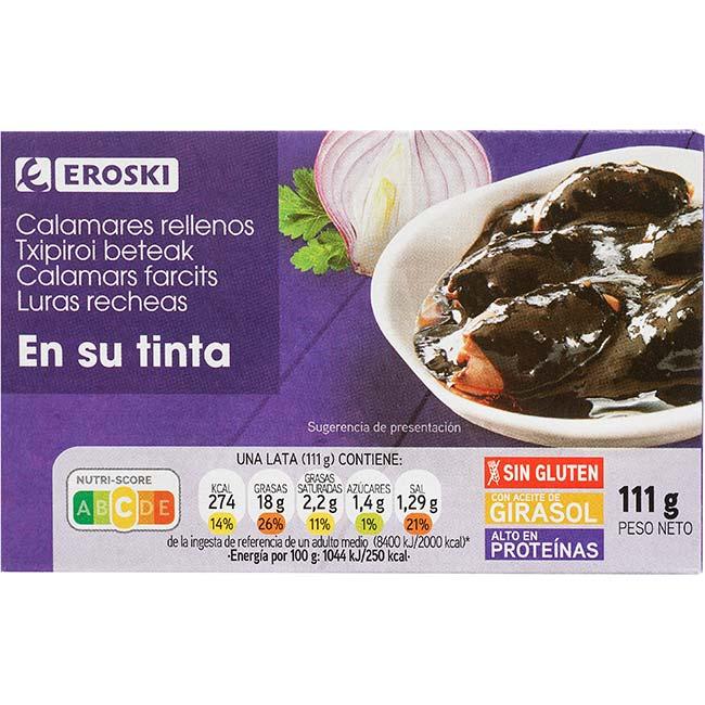 Eroski Chipirón en su tinta EROSKI lata 106 g