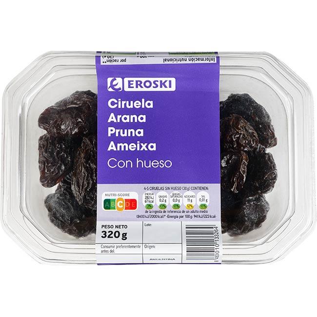 Eroski Ciruelas con hueso EROSKI tarrina 320 g