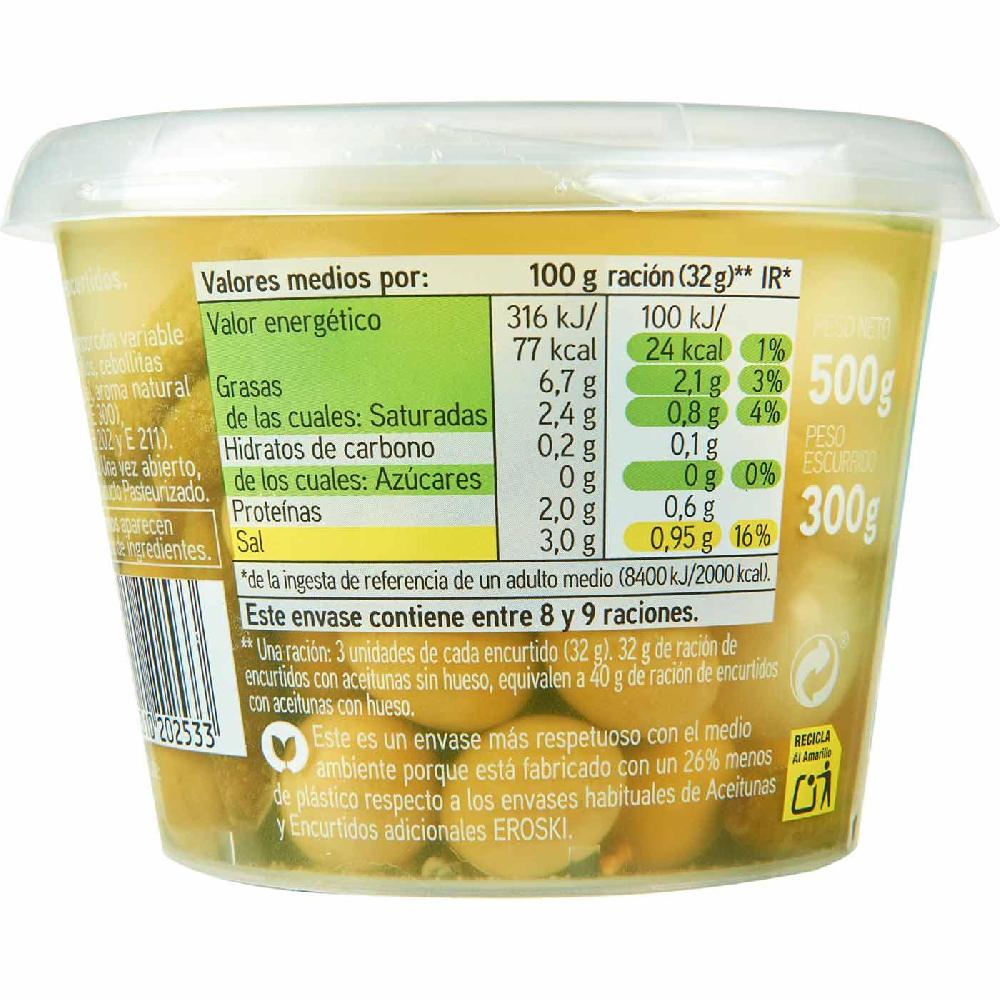 Eroski Cocktail De Encurtidos EROSKI Cubeta 300 G