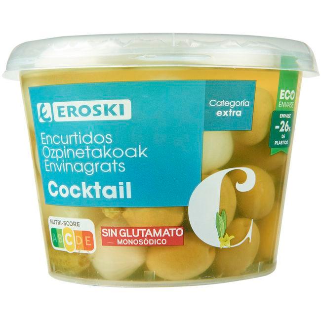 Eroski Cocktail de encurtidos EROSKI cubeta 300 g