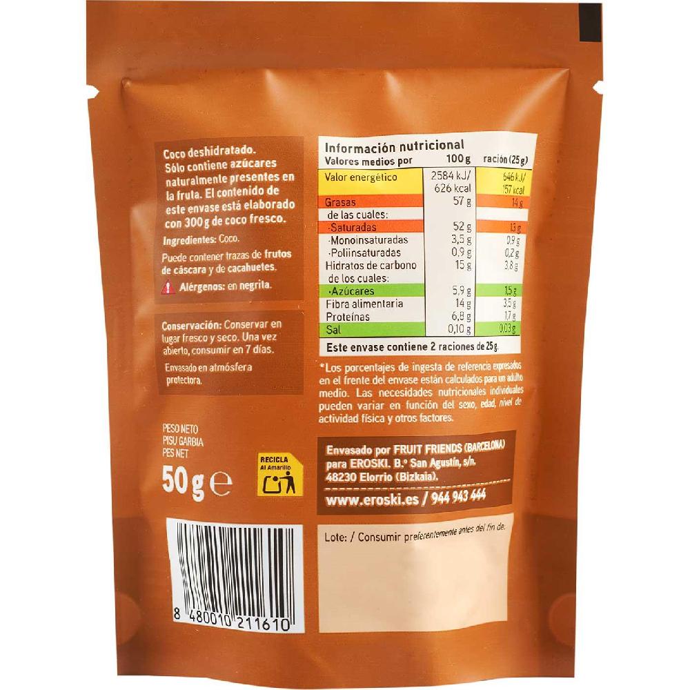 Eroski Coco Deshidratado EROSKI Bolsa 50 G