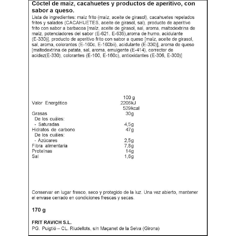 Eroski Cóctel De Queso FRIT RAVICH Bolsa 170 G