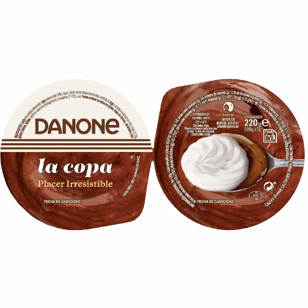 Eroski Copa De Chocolate-nata DANONE Pack 2x110 G