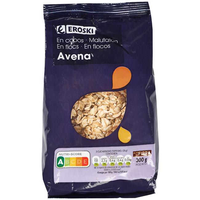 Eroski Copos de avena EROSKI paquete 300 g