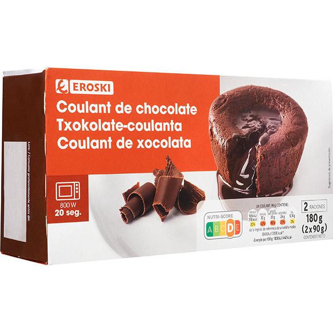 Eroski Coulant De Chocolate EROSKI Pack 2x90 G