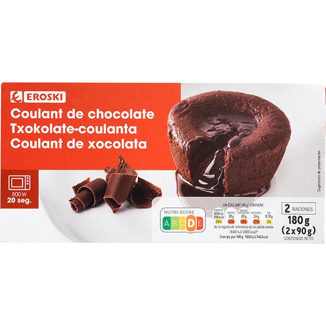 Eroski Coulant De Chocolate EROSKI Pack 2x90 G