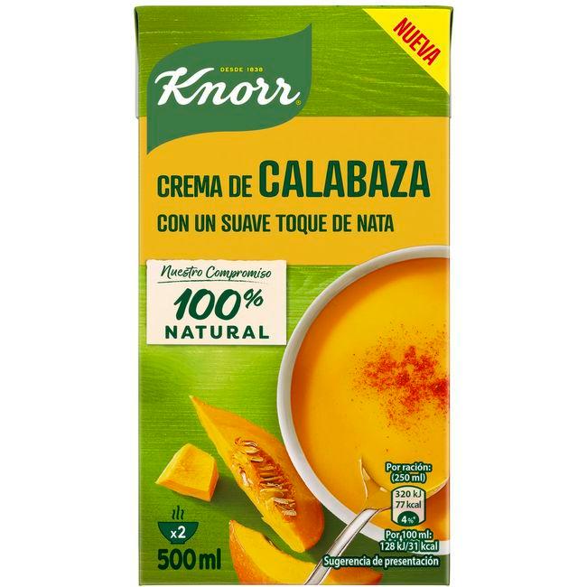 Eroski Crema fina de calabaza KNORR brik 500 ml