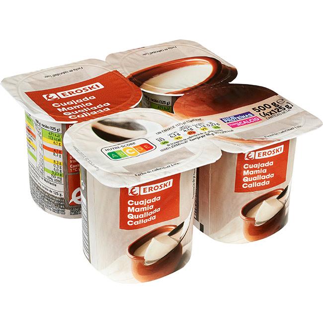 Eroski Cuajada Natural EROSKI Pack 4x125 G