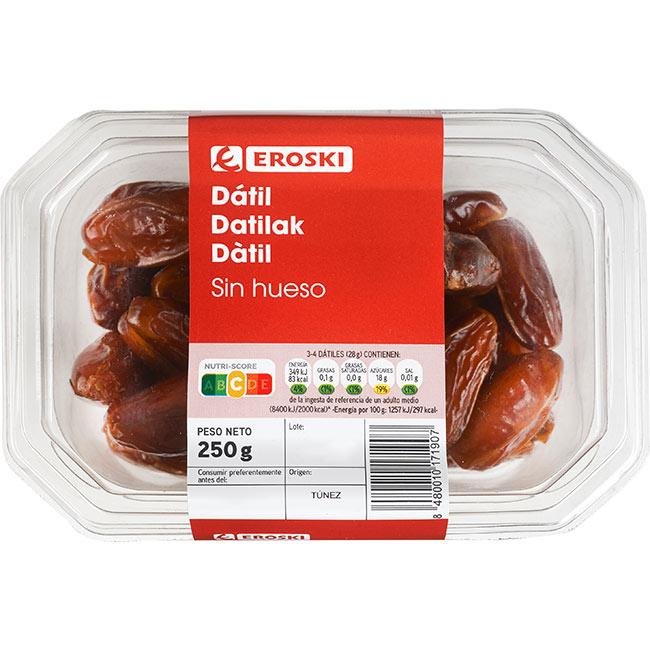 Eroski Dátil sin hueso EROSKI tarrina 250 g
