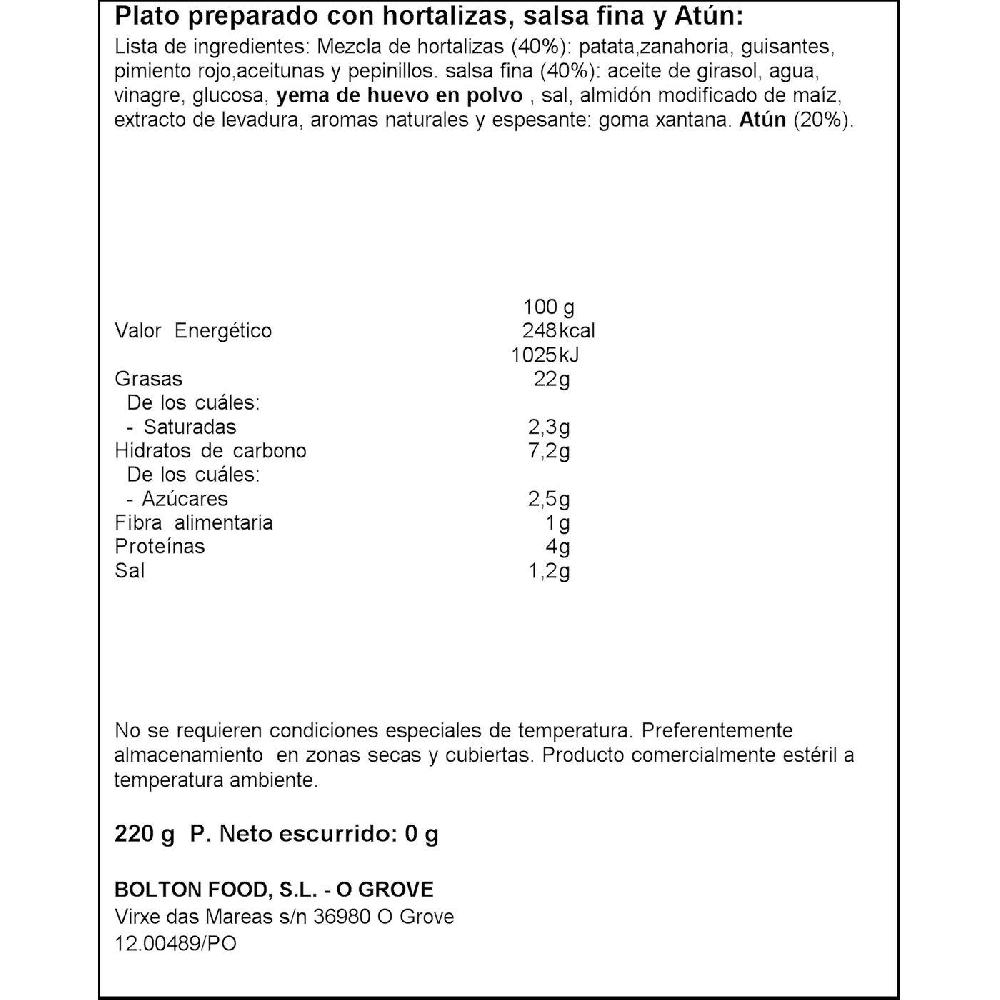 Eroski Ensaladilla Rusa ISABEL Bol 220 G