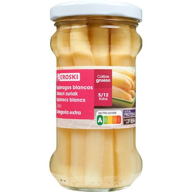 Eroski Espárrago corto grueso EROSKI frasco 110 g
