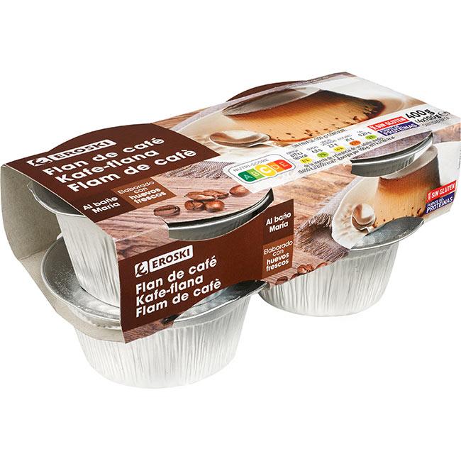Eroski Flan Café EROSKI Pack 4x100 G