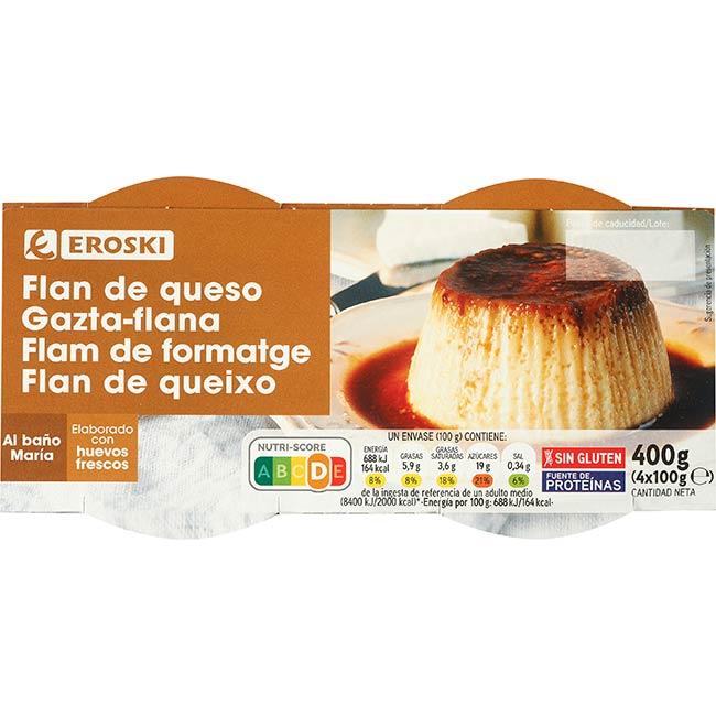 Eroski Flan De Queso EROSKI Pack 4x100 G