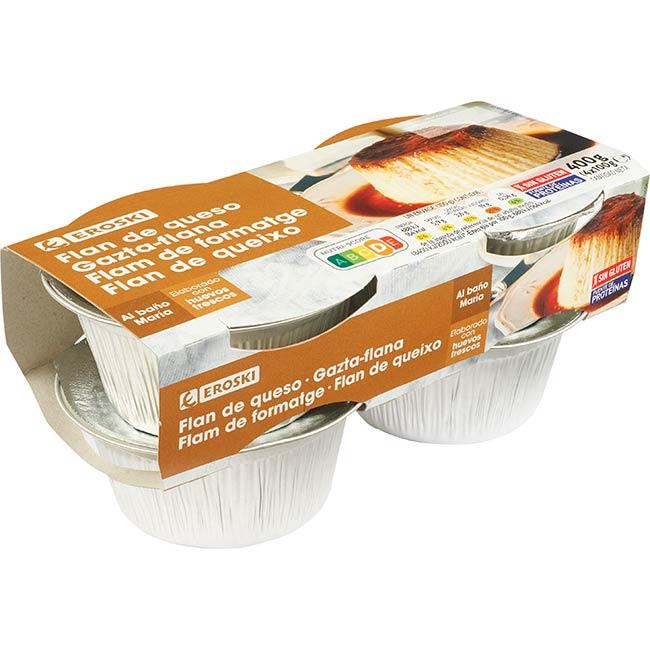 Eroski Flan de queso EROSKI pack 4x100 g