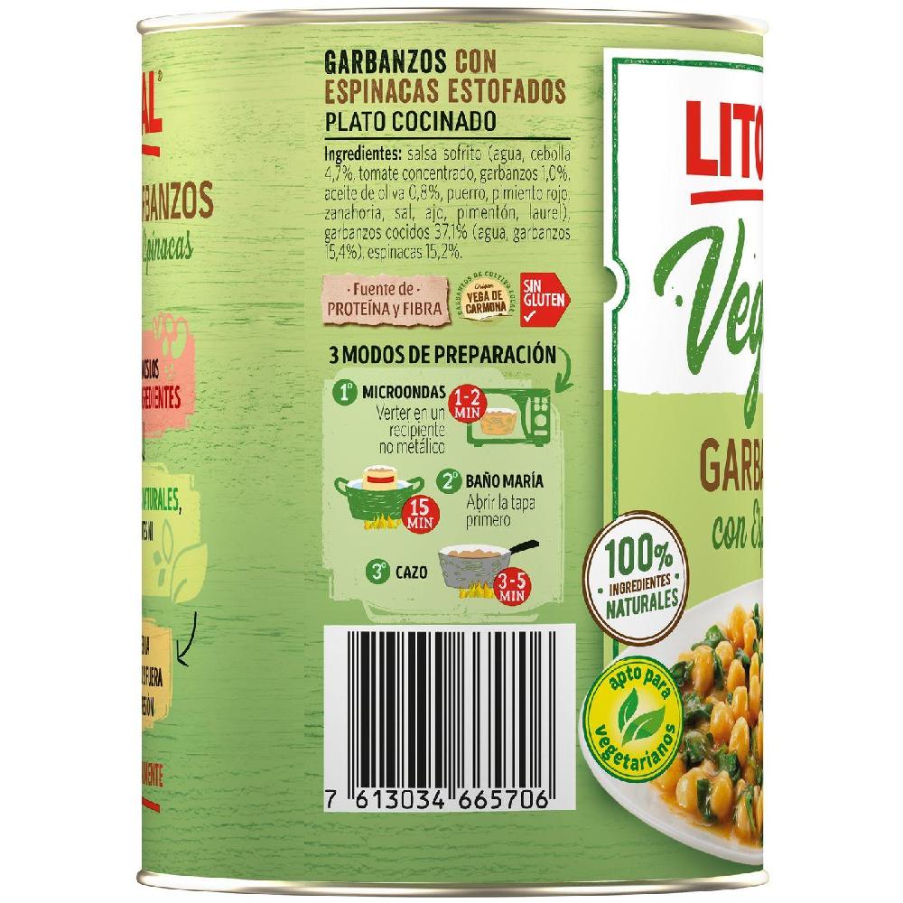 Eroski Garbanzos Con Espinacas LITORAL Lata 425 G