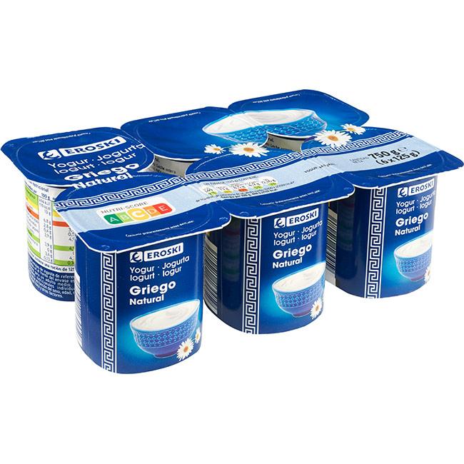 Eroski Griego natural EROSKI pack 6x125 g