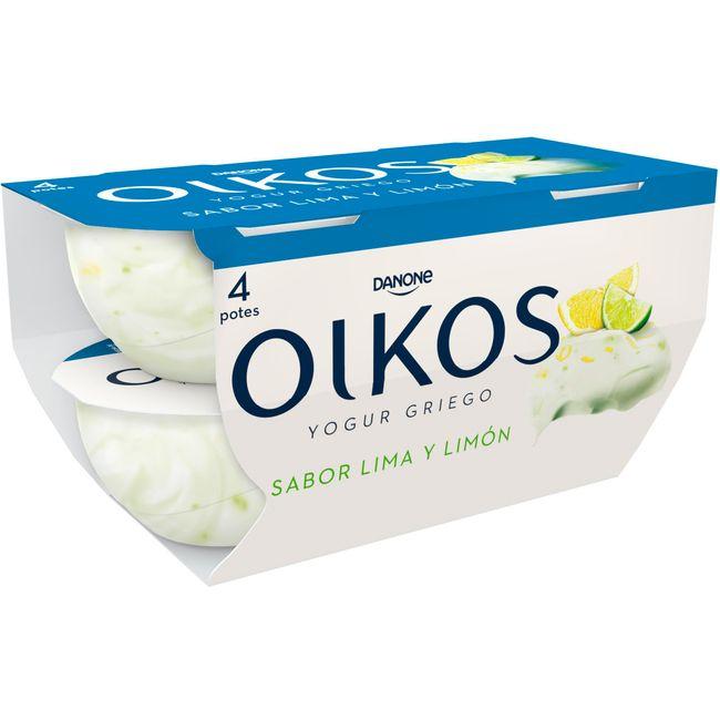 Eroski Griego sabor lima-limón OIKOS pack 4x110 g