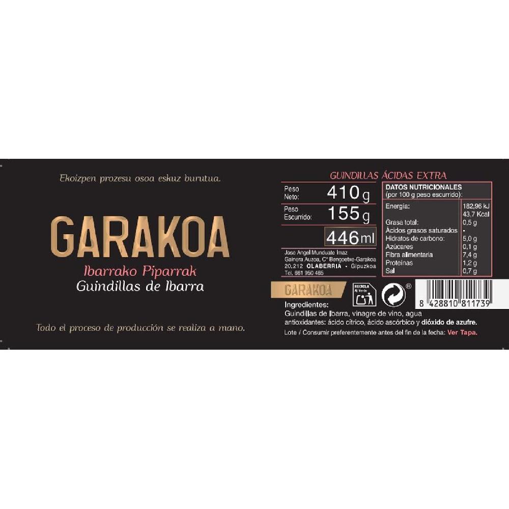 Eroski Guindillas De Ibarra GARAKOA Frasco 155 G