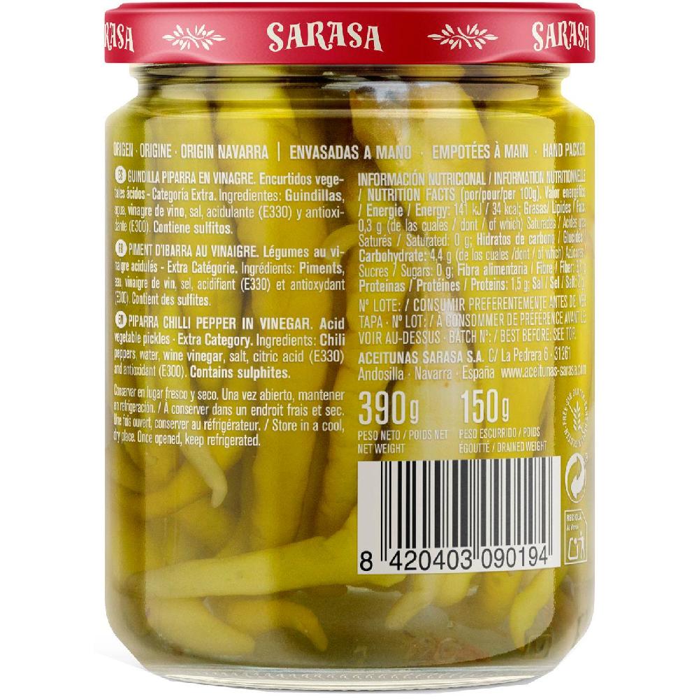Eroski Guindillas Vascas SARASA Frasco 150 G