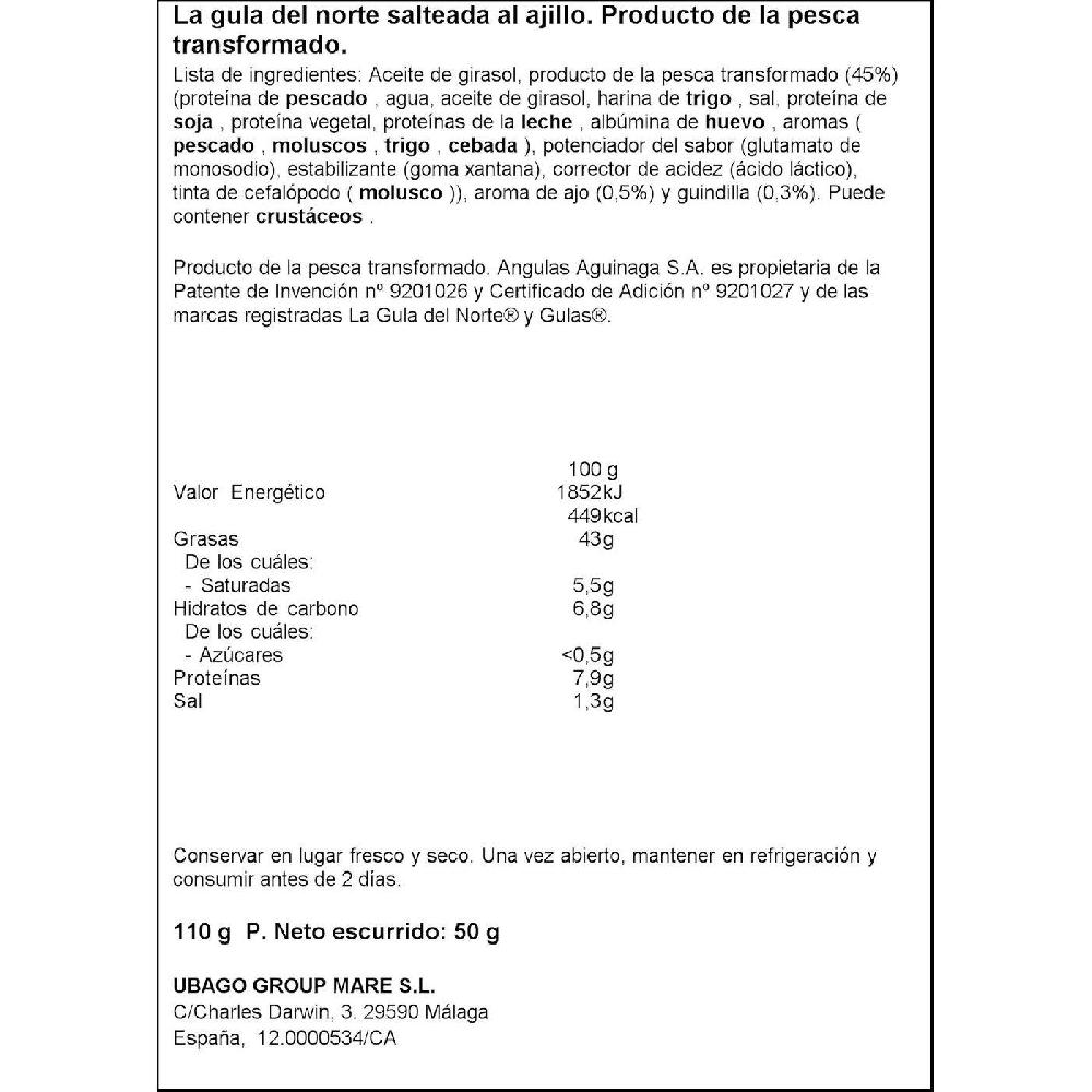 Eroski Gulas Al Ajillo UBAGO Lata 110 G