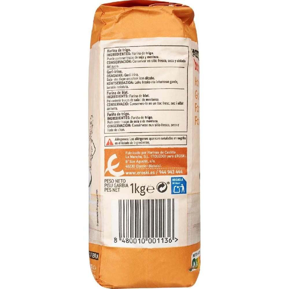 Eroski Harina De Trigo EROSKI BASIC Paquete 1 Kg