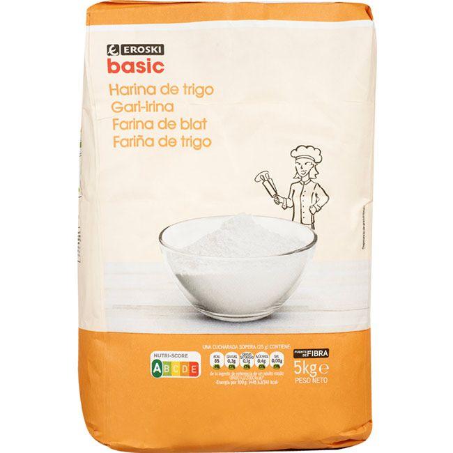 Eroski Harina de trigo EROSKI BASIC paquete 5 kg