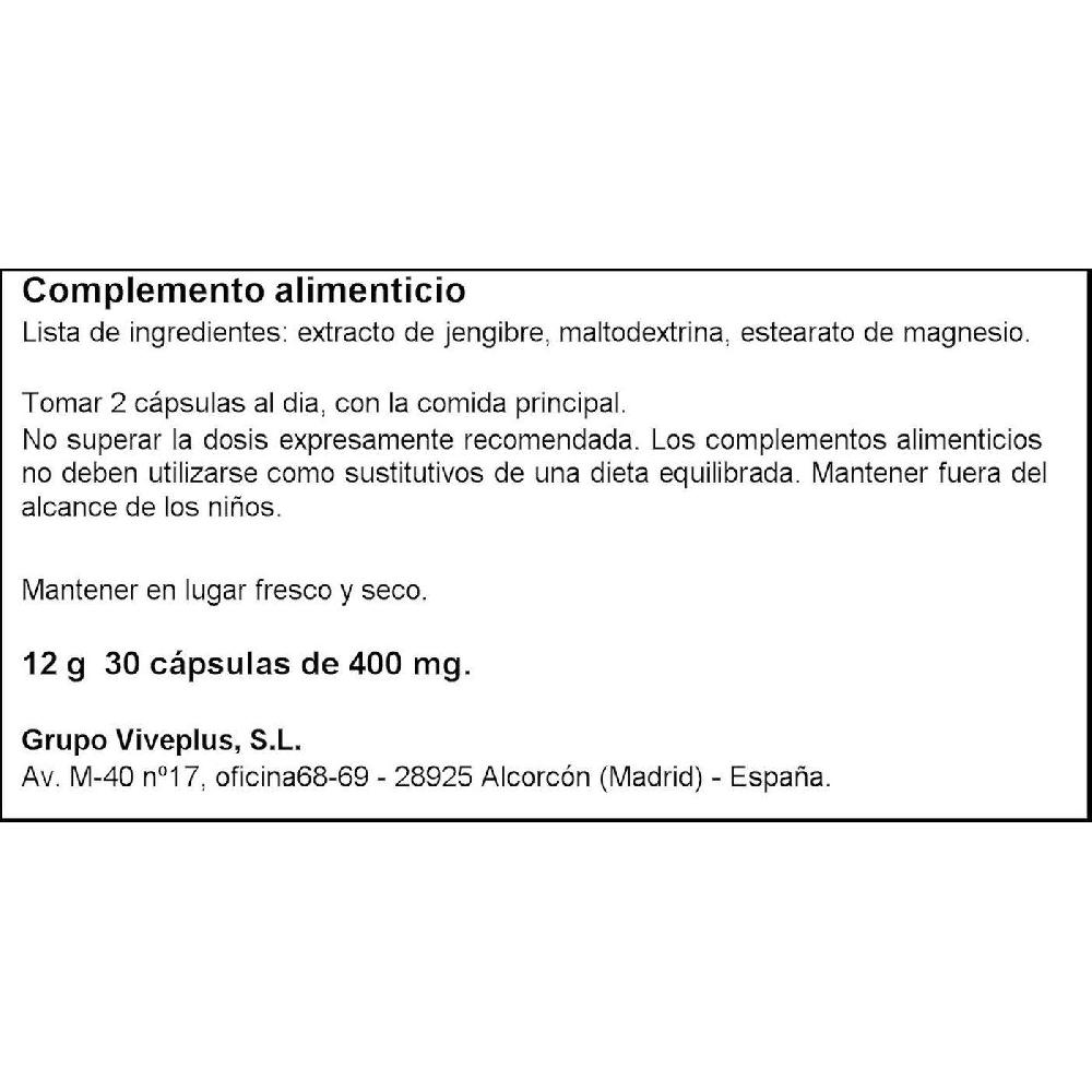 Eroski Jengibre Vegetal Advance VIVE+ Caja 30 Uds