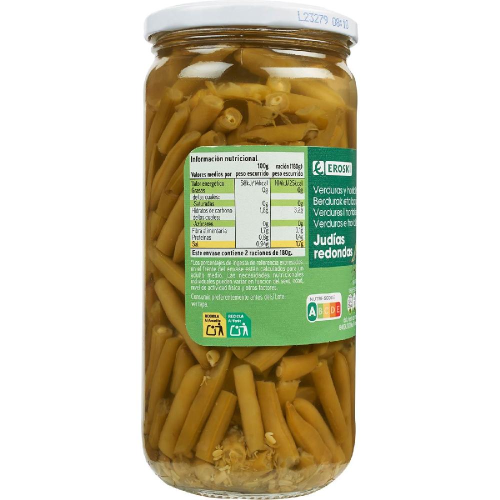 Eroski Judía Redonda EROSKI Frasco 360 G