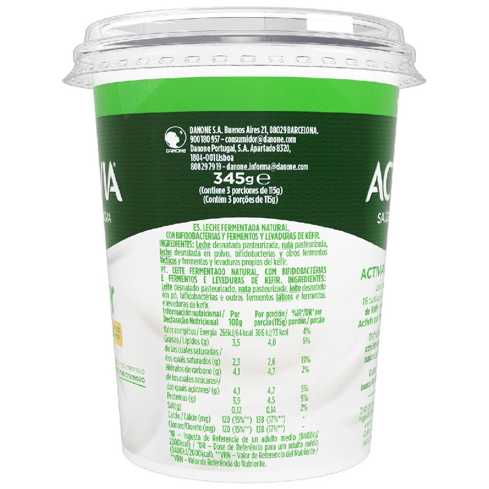 Eroski Kefir Natural ACTIVIA Tarrina 345 G