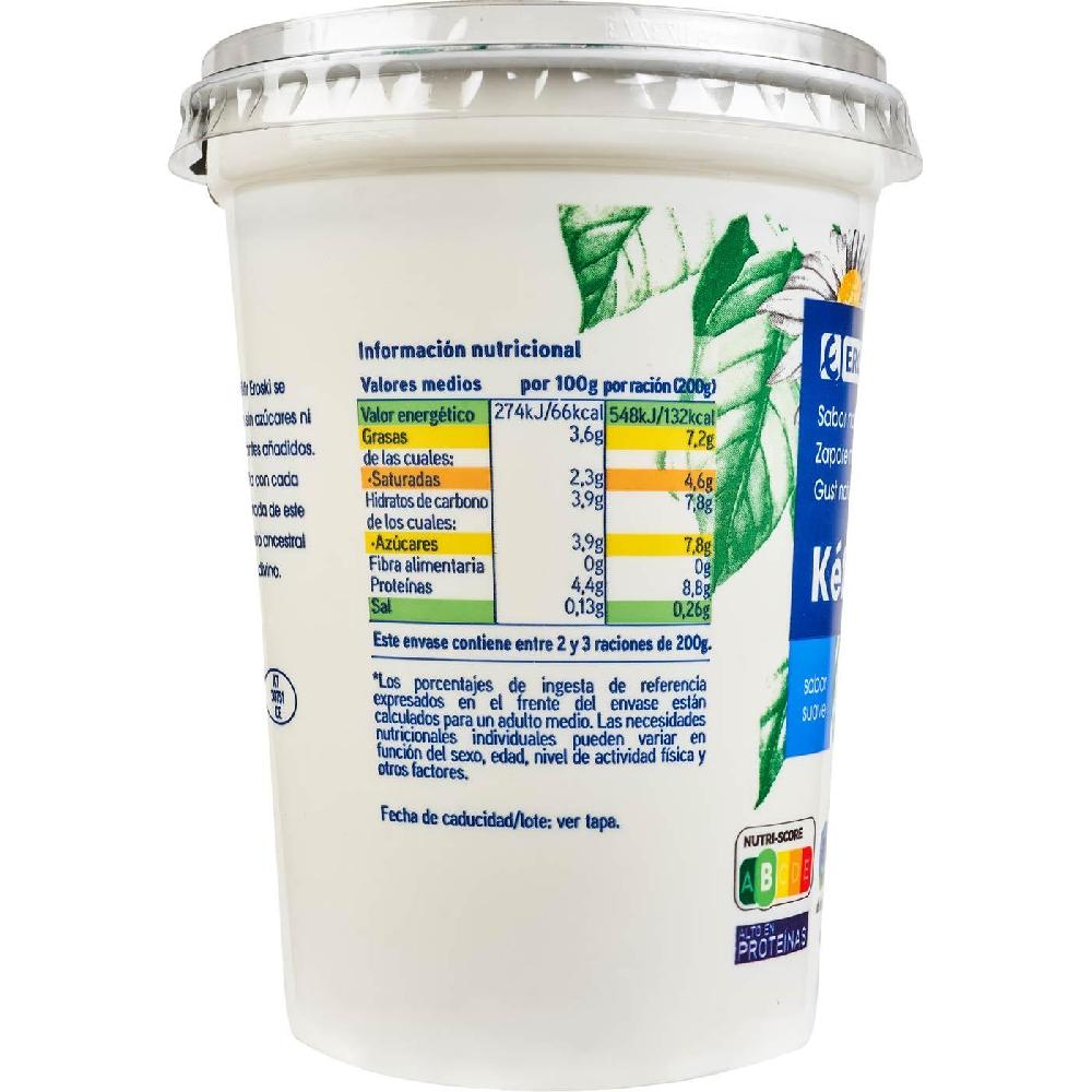 Eroski Kéfir Natural Cuchara EROSKI Tarrina 500 G