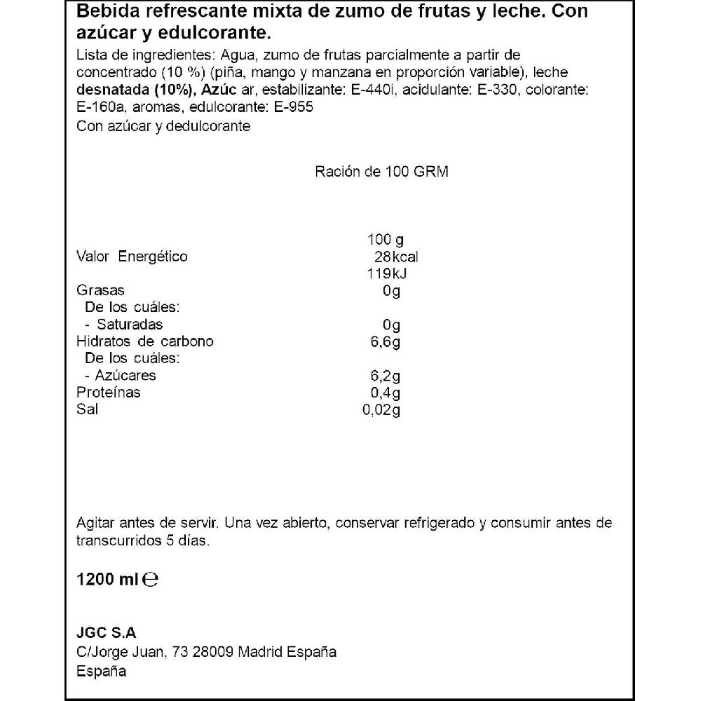 Eroski Lactozumo Tropical DON SIMON Pack 6x200 Ml