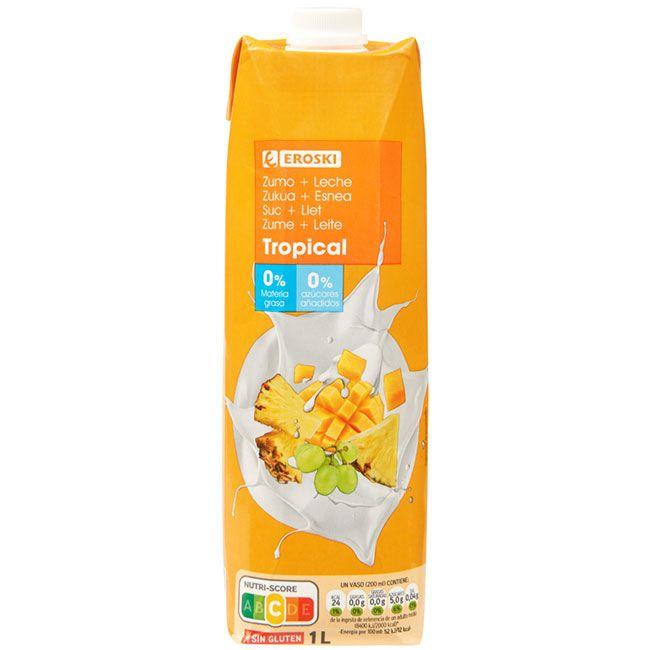 Eroski Lactozumo tropical EROSKI brik 1 litro
