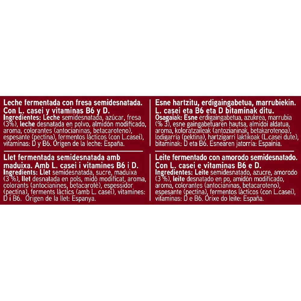 Eroski Lcasei Sabor Fresa EROSKI Pack 12x100 Ml