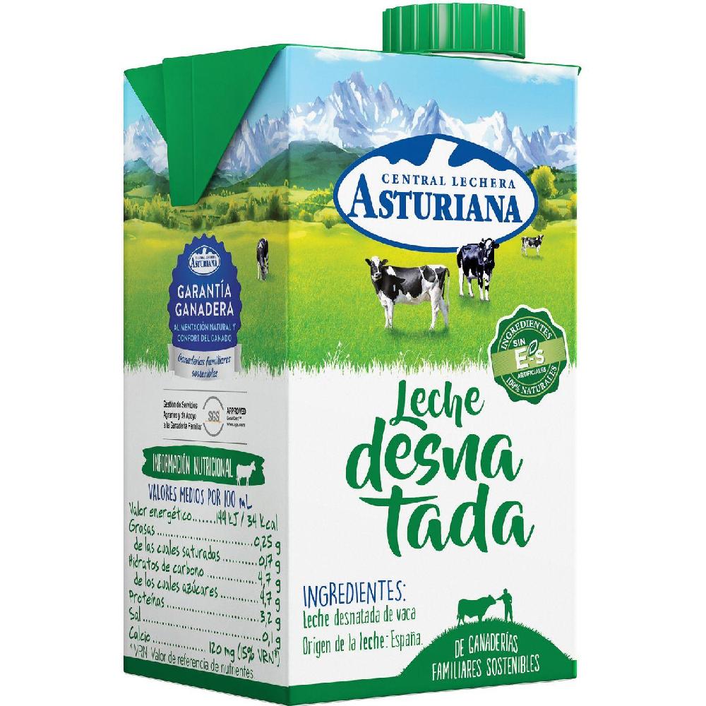 Eroski Leche Desnatada ASTURIANA Brik 50 Cl