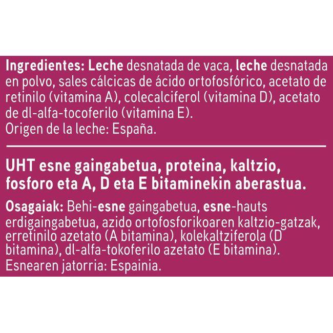 Eroski Leche Desnatada Calcio EROSKI Brik 1 Litro