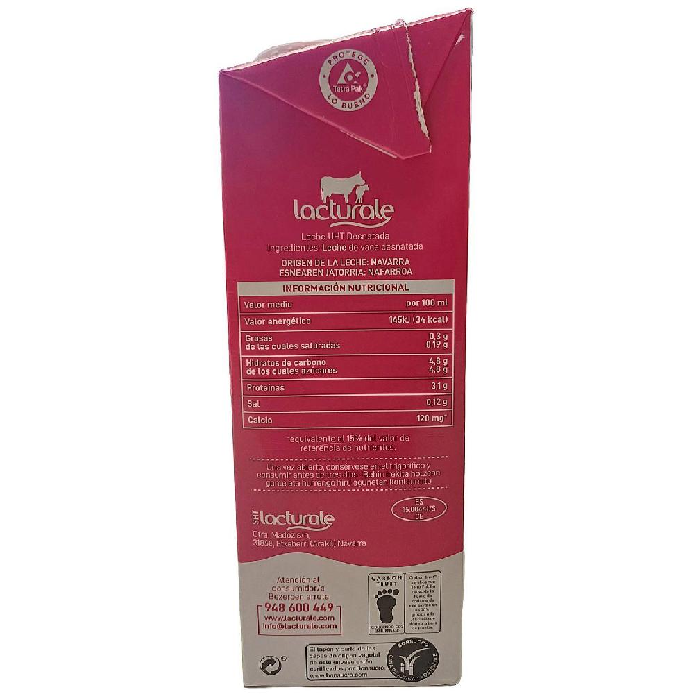 Eroski Leche Desnatada LACTURALE Brik 1 Litro