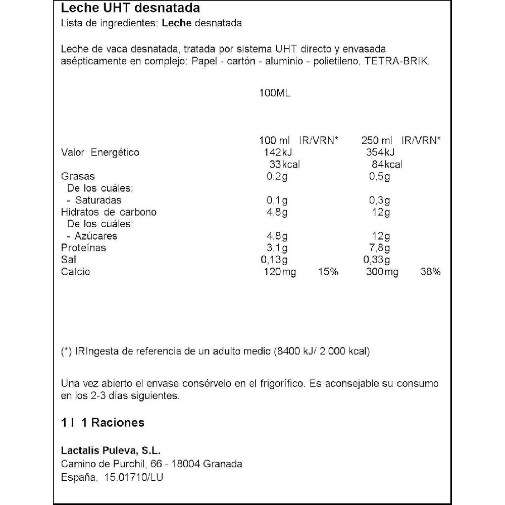 Eroski Leche Desnatada PRESIDENT Brik 1 Litro