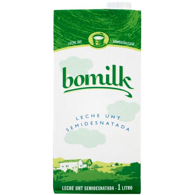 Eroski Leche semidesnatada BOMILK brik 1 litro