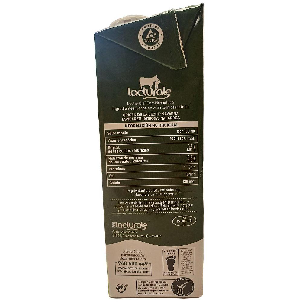 Eroski Leche Semidesnatada LACTURALE Brik 1 Litro