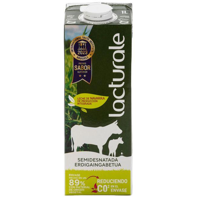 Eroski Leche semidesnatada LACTURALE brik 1 litro