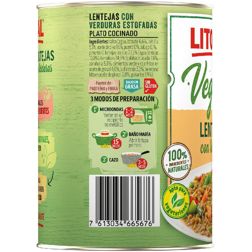 Eroski Lentejas Con Verduras LITORAL Lata 430 G