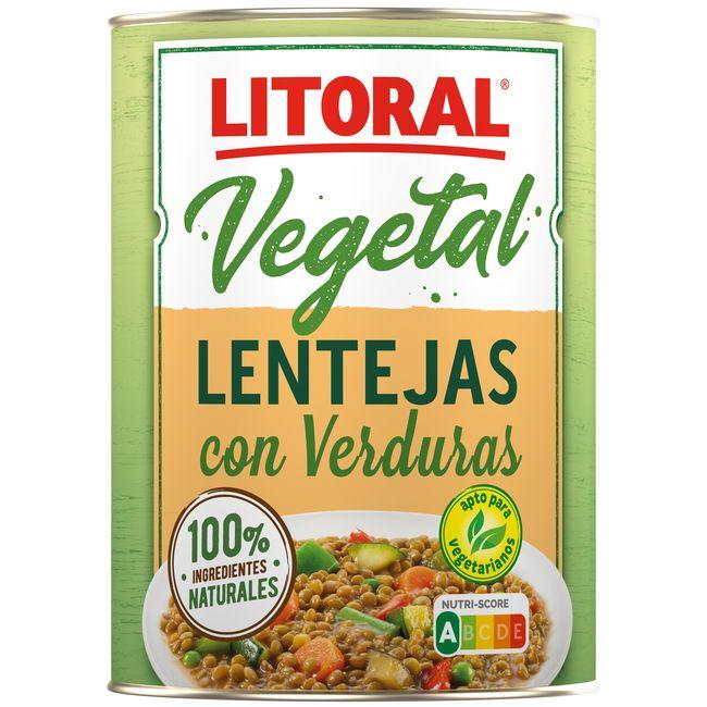 Eroski Lentejas con verduras LITORAL lata 430 g