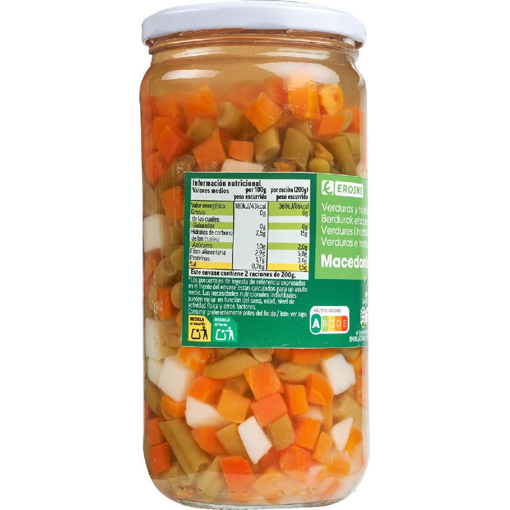 Eroski Macedonia De Verduras EROSKI Frasco 400 G