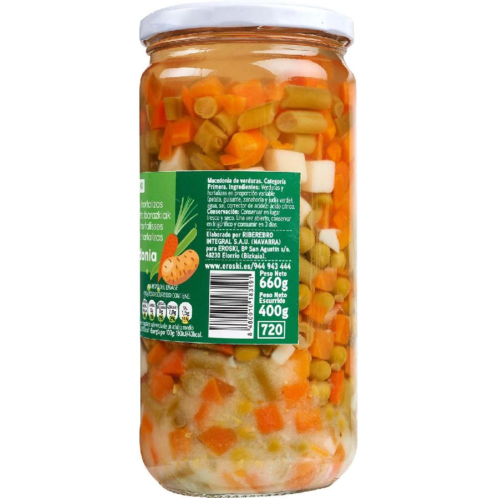 Eroski Macedonia De Verduras EROSKI Frasco 400 G
