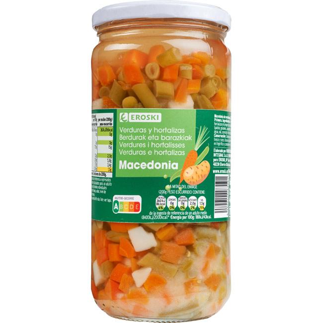 Eroski Macedonia de verduras EROSKI frasco 400 g