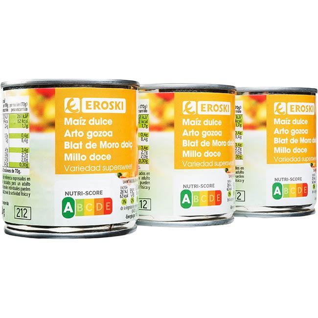 Eroski Maíz Dulce EROSKI Pack 3x140 G