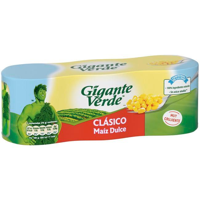 Eroski Maíz Dulce GIGANTE VERDE Pack 3x140 G