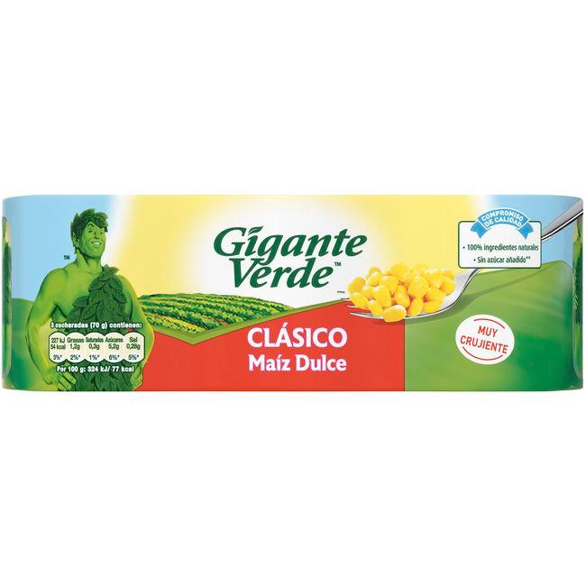 Eroski Maíz dulce GIGANTE VERDE pack 3x140 g