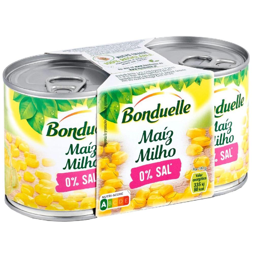 Eroski Maíz sin sal BONDUELLE pack 2x140 g