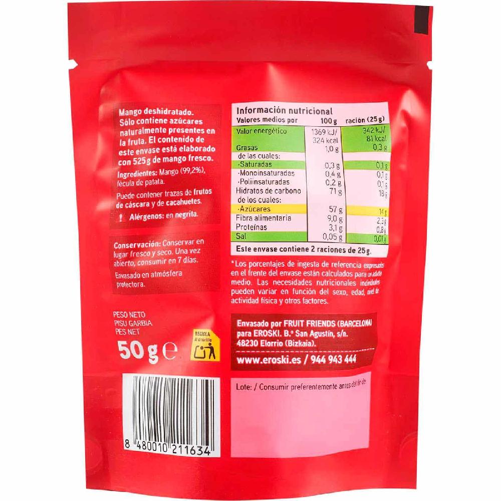 Eroski Mango Deshidratado EROSKI Bolsa 50 G